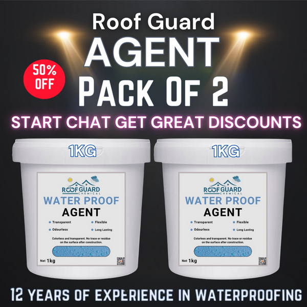Pack of 2 (1KG+1KG) Waterproofing Chemical  | Free Brush Hydra Sealant Water Proof Agent